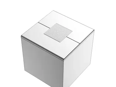 Cardboard Box Low-poly 3D model 2