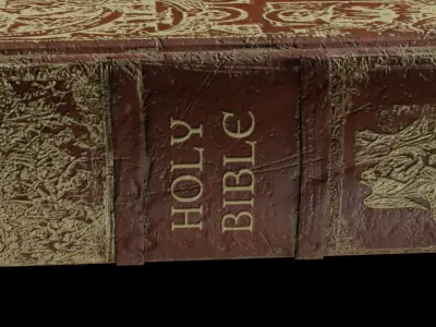 Old Holy Bible Book - Animated Low-poly 3D model