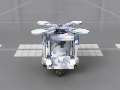 Light Chopper Cartoon 3D model