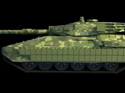 Tank 3D Military Vehicle Blender Free 3D model