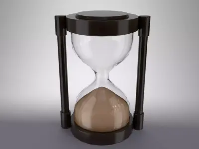 Hourglass with sand in it Low-poly 3D model