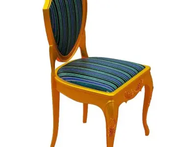 Classical Dining chair Low-poly 3D model