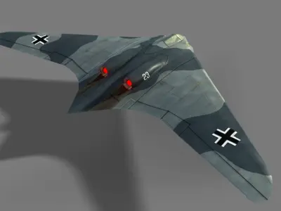 World war ii German GO299   HO 299 strategic bombers 3D model
