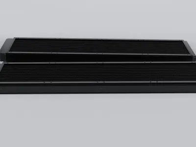 Water cooling radiator - 480 mm 3D model