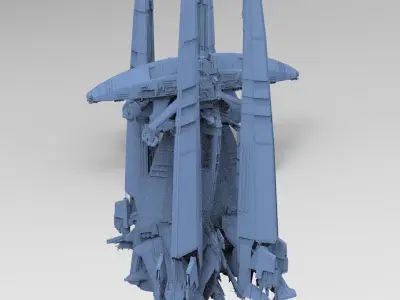 Dark Terra Former Ship destroyer 4 designs  3D model