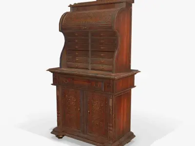 Antiquare Commode Low-poly 3D model
