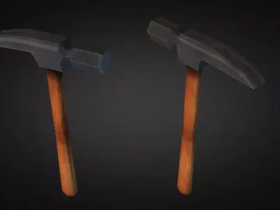 Hammer Low-poly 3D model 16