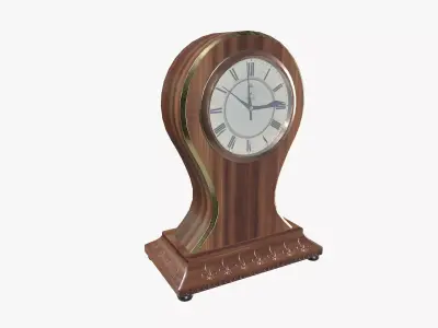 Desk Clock Low-poly 3D model
