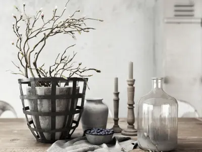 Table and Chairs Set 3D model purchase