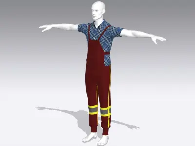 Worker Cloth Low-poly 3D model buy