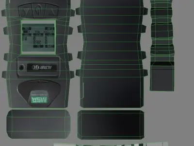 Gas Detector Low-poly 3D model