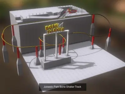 Jurassic Park Bone Shaker Collection 3D Model Pack
