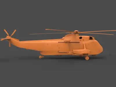 Kaman UH-2 navy 3D print model