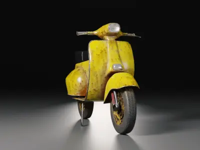 Abandoned Scooter 3d Model by Nikdox 3D model