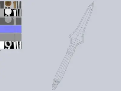 Anubis dagger Low-poly 3D model