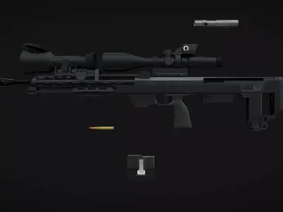 DSR-50 Low-poly 3D model