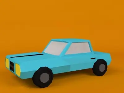 Low-poly car Free low-poly 3D model purchase