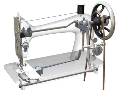 1908 Singer Sewing Machine 3D model