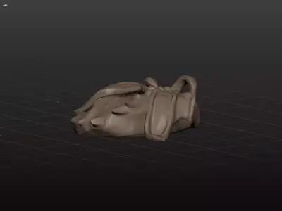 Stylized Sleeping Dragon Free 3D model