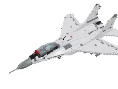 MocBricks3D - Lego MIG-29 Fulcrum Jet Fighter Aircraft 3D print model