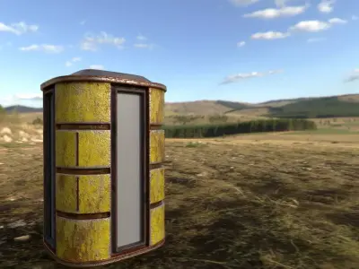 Wasteland Capsule Model Low-poly 3D model
