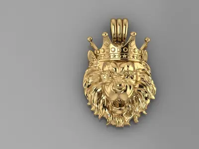 lion pendant 3D print model purchase
