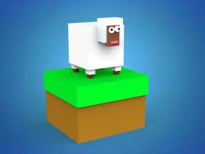 Low poly Sheep 3D model
