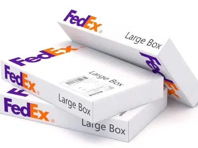 Cardboard Box Fedex 3D model