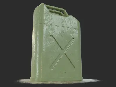 Gameready PBR Jerrycan Low-poly 3D model