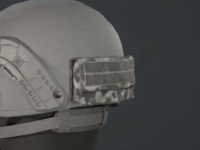 Helmet pouch Low-poly 3D model