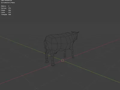 Low Poly Cow 3D Model Low-poly 3D model