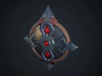 Vampiric Shield Low-poly 3D model