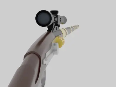 Tusken Cycler Rifle B 3D model