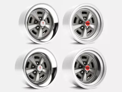 15x6 15x7 15x8 15x10 Pontiac Rallye II Wheels and Brake 3D print model