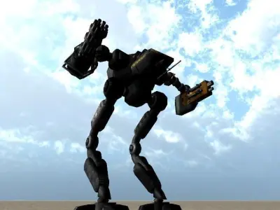 The Behemoth G2 Bipedal Assault Mech Type I  Low-poly 3D model