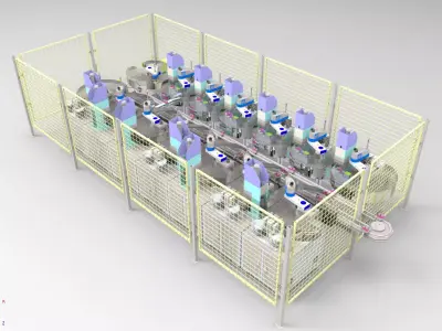 Relay automatic assembly line 3D model