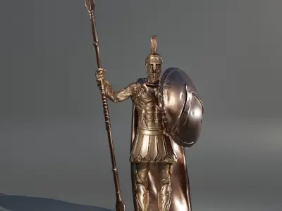 SPARTAN or GREEK WARRIOR ANCIENT Statue  3D model
