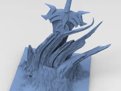 Mars Sci-Fi Monolith Massive structure 20  3D model