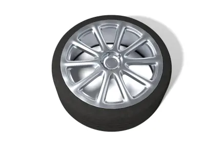 Car Wheel Free 3D model Textured