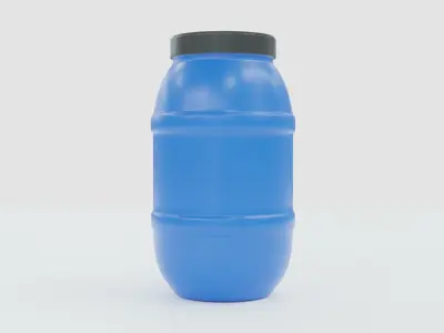 Plastic Water Barrel 3D Model 3D model