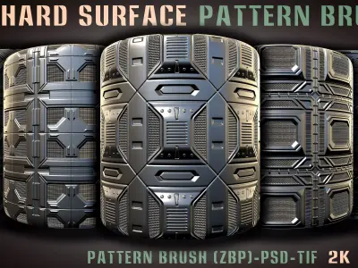 90 Hard Surface Pattern Alpha Brush-vol7 Texture