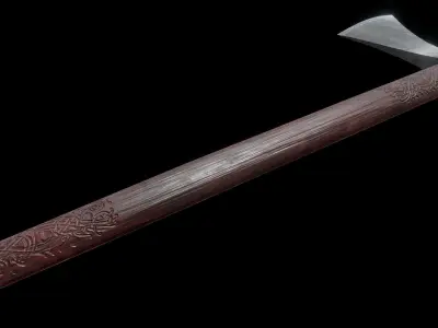 Viking Axe Low-poly 3D model get