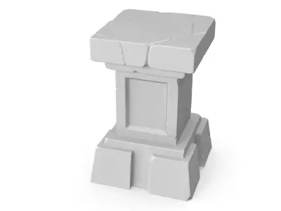 Stylized pedestal 3D model