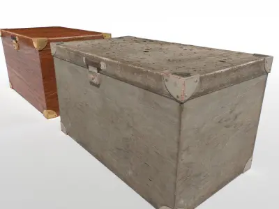 Old trunk Low-poly 3D model