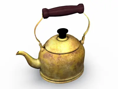 Antique Tea Pot Copper Kettle  3D model