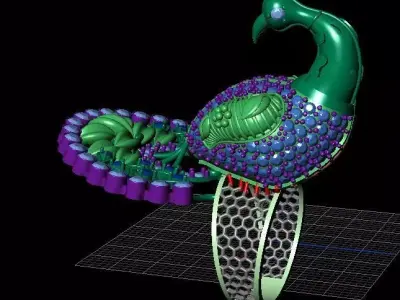  peacock ring   3D print model