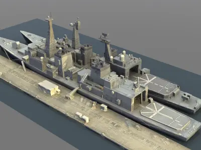 battleship 3D model by jossehama