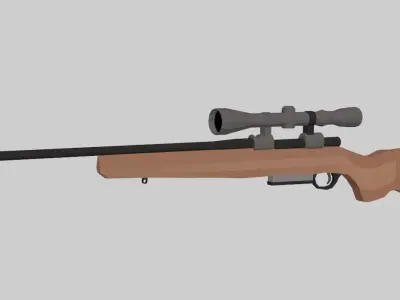 Low poly Mossberg Sniper Low-poly 3D model