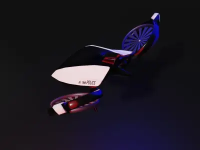 Cyberpunk Police Drone 3D model