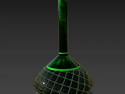 A spacey looking vase or bottle Free low-poly 3D model